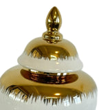 Maxbell Ceramic Flower Vase Storage Jar with Lid Handicraft for Party Desktop Modern 17.5x31.5cm