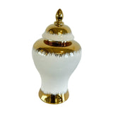 Maxbell Ceramic Flower Vase Storage Jar with Lid Handicraft for Party Desktop Modern 17.5x31.5cm