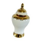 Maxbell Ceramic Flower Vase Storage Jar with Lid Handicraft for Party Desktop Modern 17.5x31.5cm