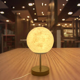 Maxbell 3D Moon Light Bedside Table Lamp for Living Room Dining Room 12cm
