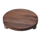 Maxbell Decorative Riser Table Rustic Wood Riser Stand for Display Soap Dish Dessert dark brown