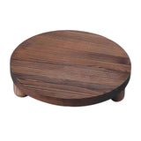 Maxbell Decorative Riser Table Rustic Wood Riser Stand for Display Soap Dish Dessert dark brown