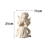 Maxbell Praying Angel Statue Hand Carved Angel Sculpture for Porch Desktop Bookshelf Style A