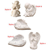 Maxbell Praying Angel Statue Hand Carved Angel Sculpture for Porch Desktop Bookshelf Style A