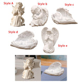 Maxbell Praying Angel Statue Hand Carved Angel Sculpture for Porch Desktop Bookshelf Style A