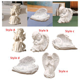 Maxbell Praying Angel Statue Hand Carved Angel Sculpture for Porch Desktop Bookshelf Style A