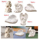 Maxbell Praying Angel Statue Hand Carved Angel Sculpture for Porch Desktop Bookshelf Style A