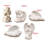 Maxbell Praying Angel Statue Hand Carved Angel Sculpture for Porch Desktop Bookshelf Style A