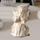 Maxbell Praying Angel Statue Hand Carved Angel Sculpture for Porch Desktop Bookshelf Style A