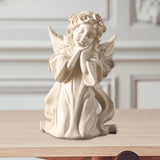Maxbell Praying Angel Statue Hand Carved Angel Sculpture for Porch Desktop Bookshelf Style A