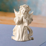 Maxbell Praying Angel Statue Hand Carved Angel Sculpture for Porch Desktop Bookshelf Style A