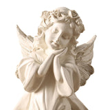 Maxbell Praying Angel Statue Hand Carved Angel Sculpture for Porch Desktop Bookshelf Style A