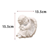 Maxbell Praying Angel Statue Hand Carved Angel Sculpture for Porch Desktop Bookshelf Style B