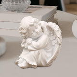 Maxbell Praying Angel Statue Hand Carved Angel Sculpture for Porch Desktop Bookshelf Style B