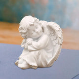 Maxbell Praying Angel Statue Hand Carved Angel Sculpture for Porch Desktop Bookshelf Style B