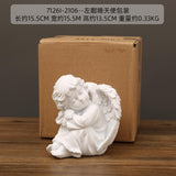 Maxbell Praying Angel Statue Hand Carved Angel Sculpture for Porch Desktop Bookshelf Style B