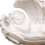 Maxbell Praying Angel Statue Hand Carved Angel Sculpture for Porch Desktop Bookshelf Style C