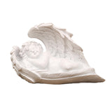 Maxbell Praying Angel Statue Hand Carved Angel Sculpture for Porch Desktop Bookshelf Style C