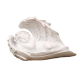 Maxbell Praying Angel Statue Hand Carved Angel Sculpture for Porch Desktop Bookshelf Style C
