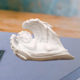 Maxbell Praying Angel Statue Hand Carved Angel Sculpture for Porch Desktop Bookshelf Style C