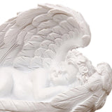 Maxbell Praying Angel Statue Hand Carved Angel Sculpture for Porch Desktop Bookshelf Style D