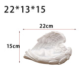 Maxbell Praying Angel Statue Hand Carved Angel Sculpture for Porch Desktop Bookshelf Style D
