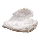 Maxbell Praying Angel Statue Hand Carved Angel Sculpture for Porch Desktop Bookshelf Style D