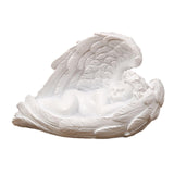 Maxbell Praying Angel Statue Hand Carved Angel Sculpture for Porch Desktop Bookshelf Style D