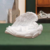 Maxbell Praying Angel Statue Hand Carved Angel Sculpture for Porch Desktop Bookshelf Style D