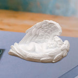 Maxbell Praying Angel Statue Hand Carved Angel Sculpture for Porch Desktop Bookshelf Style D