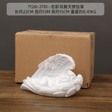 Maxbell Praying Angel Statue Hand Carved Angel Sculpture for Porch Desktop Bookshelf Style D