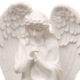Maxbell Praying Angel Statue Hand Carved Angel Sculpture for Porch Desktop Bookshelf Style E