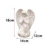 Maxbell Praying Angel Statue Hand Carved Angel Sculpture for Porch Desktop Bookshelf Style E