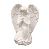 Maxbell Praying Angel Statue Hand Carved Angel Sculpture for Porch Desktop Bookshelf Style E