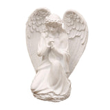 Maxbell Praying Angel Statue Hand Carved Angel Sculpture for Porch Desktop Bookshelf Style E