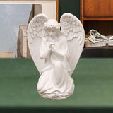 Maxbell Praying Angel Statue Hand Carved Angel Sculpture for Porch Desktop Bookshelf Style E