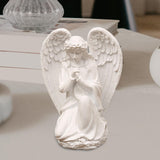 Maxbell Praying Angel Statue Hand Carved Angel Sculpture for Porch Desktop Bookshelf Style E