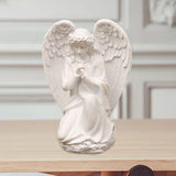 Maxbell Praying Angel Statue Hand Carved Angel Sculpture for Porch Desktop Bookshelf Style E