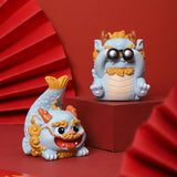 Maxbell 2024 Year of Chinese Dragon Figure Statue Fengshui Sculpture for Living Room Style A