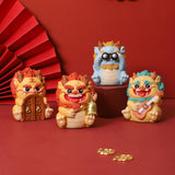 Maxbell 2024 Year of Chinese Dragon Figure Statue Fengshui Sculpture for Living Room Style A
