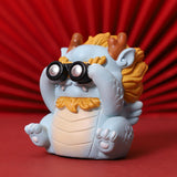 Maxbell 2024 Year of Chinese Dragon Figure Statue Fengshui Sculpture for Living Room Style C