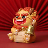 Maxbell 2024 Year of Chinese Dragon Figure Statue Fengshui Sculpture for Living Room Style D