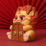 Maxbell 2024 Year of Chinese Dragon Figure Statue Fengshui Sculpture for Living Room Style G