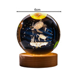 Maxbell 6cm Clear Ball Night Light Projection Lamp with USB Cable for Study, Hallway Turtle