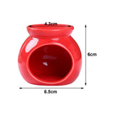 Maxbell Ceramic Essential Oil Burner Wax Melt Burner for Living Room Bedroom Balcony Red