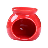 Maxbell Ceramic Essential Oil Burner Wax Melt Burner for Living Room Bedroom Balcony Red