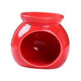 Maxbell Ceramic Essential Oil Burner Wax Melt Burner for Living Room Bedroom Balcony Red