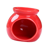 Maxbell Ceramic Essential Oil Burner Wax Melt Burner for Living Room Bedroom Balcony Red