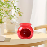 Maxbell Ceramic Essential Oil Burner Wax Melt Burner for Living Room Bedroom Balcony Red
