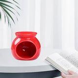 Maxbell Ceramic Essential Oil Burner Wax Melt Burner for Living Room Bedroom Balcony Red